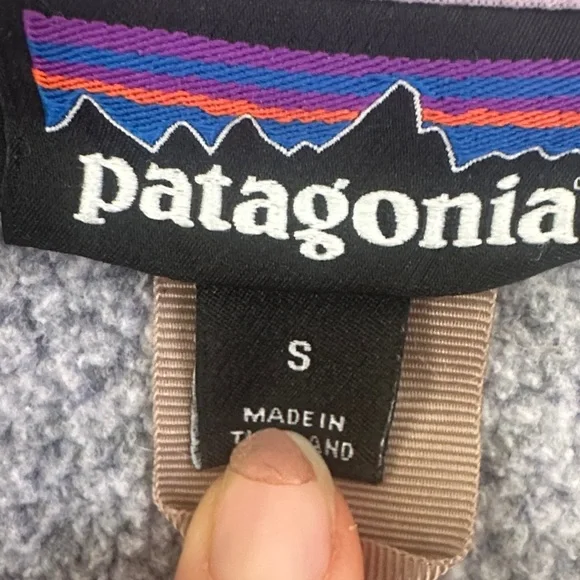 Patagonia Heathered Purple & Gray Fleece Quarter-Zip - Picture 3 of 3